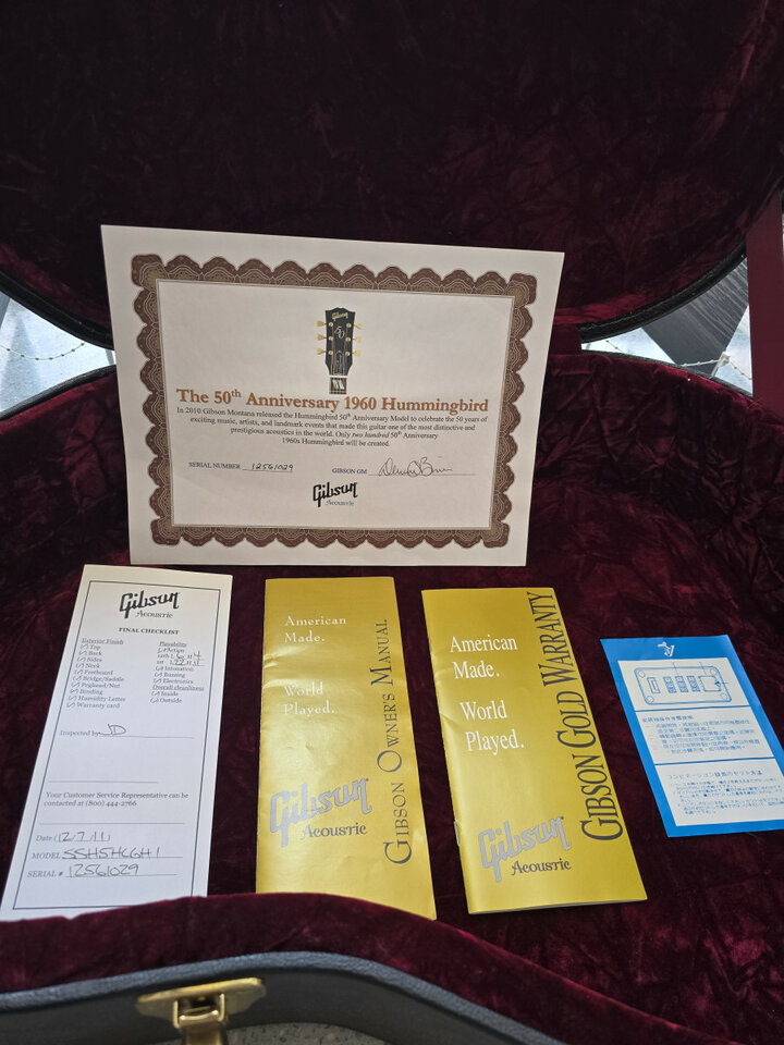 Gibson hummingbird custom shop 50th