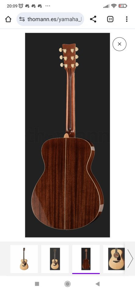 Guitarra acústica Yamaha ls16m (la de caoba)