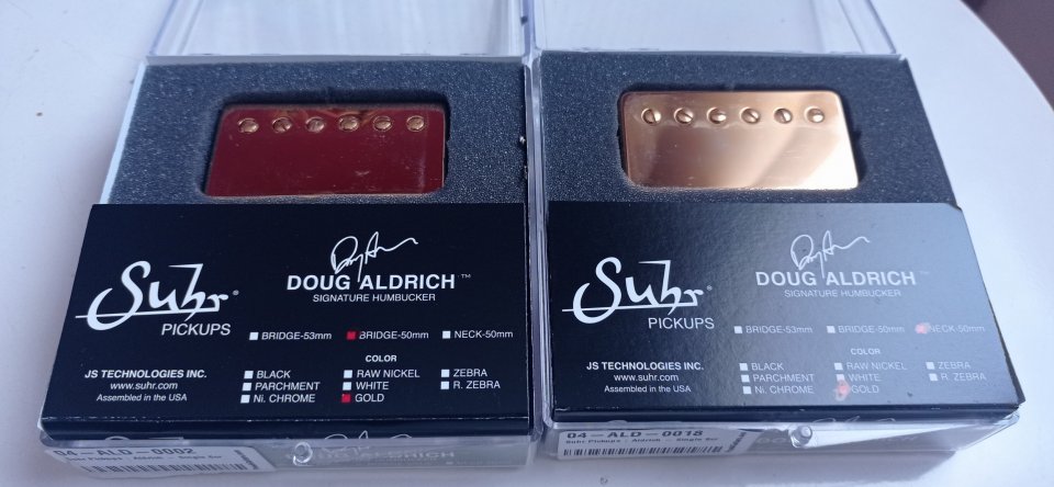 Juego de pastillas Suhr Doug Aldrich GOLD por las mismas CEBRA