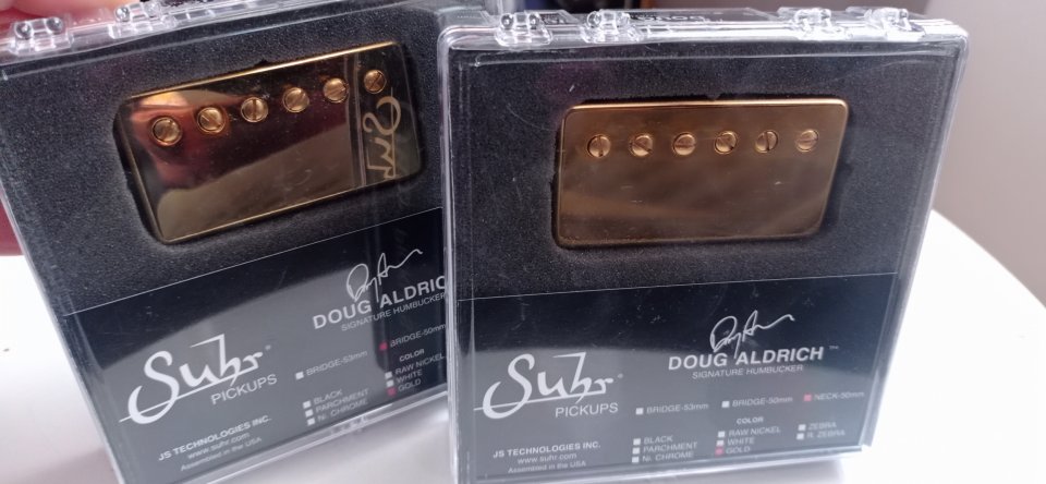 Juego de pastillas Suhr Doug Aldrich GOLD por las mismas CEBRA