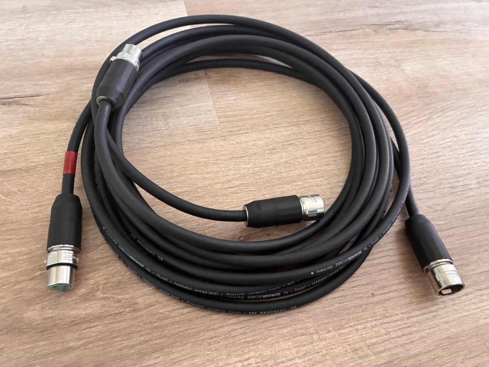 Pareja cables XLR Sommer Carbokab 3m.