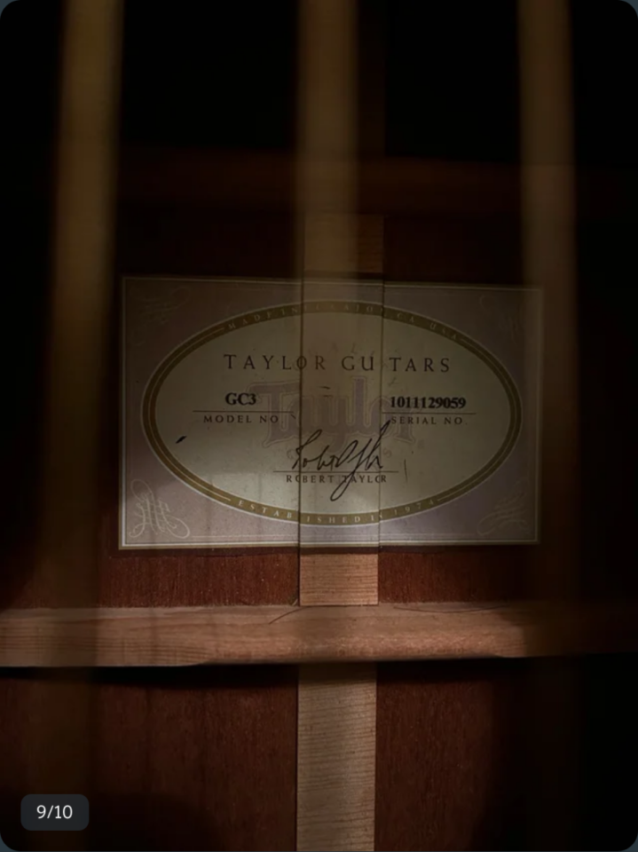 Guitarra acustica Taylor GC3 / U.S.A. 2009 de segunda mano · Foto 9 de 10 · Madrid · 1300 €