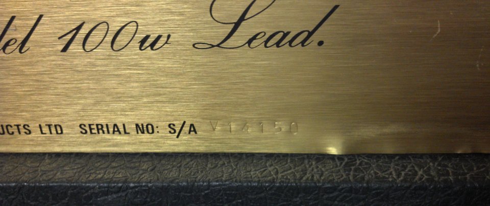 Cabezal Marshall JCM800 Mº 2203 Vintage de los 80