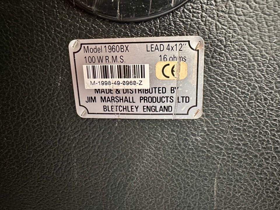 Marshall 4x12 1960BX Greenbacks