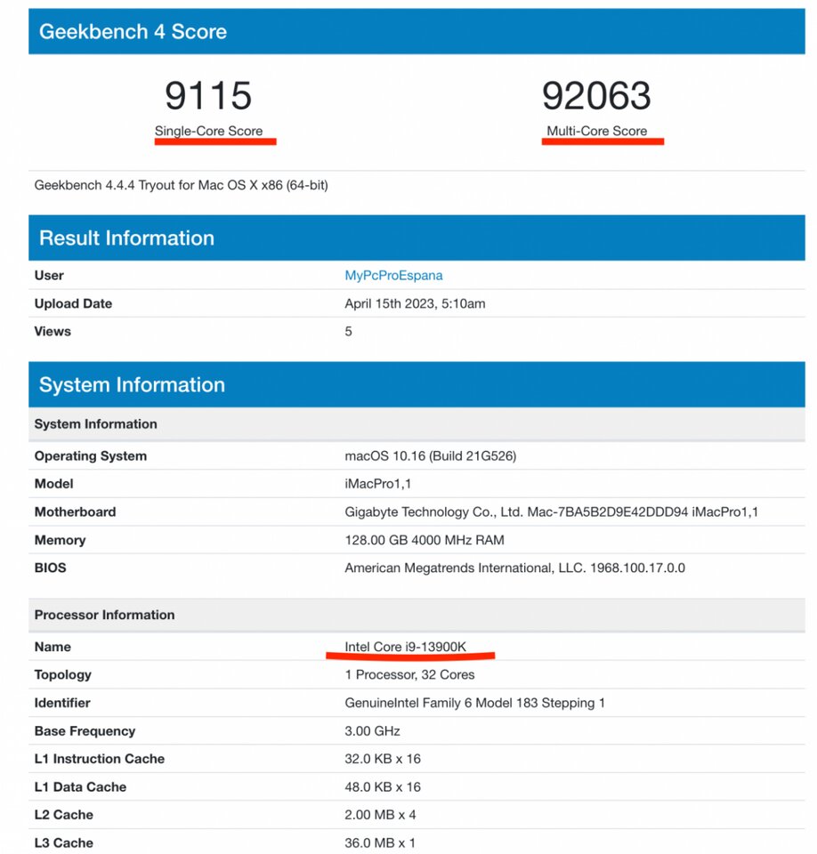 MyPc Rack - Mac OS / Windows - i9 14900K - 192 GB RAM - Thunderbolt 3 - SSD