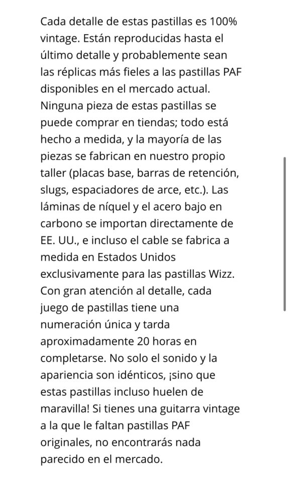 Juego de pastillas PAF Wizz Premium