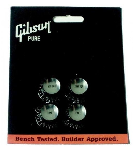 Perillas Gibson PRMK-010 Top Hat Black/Silver