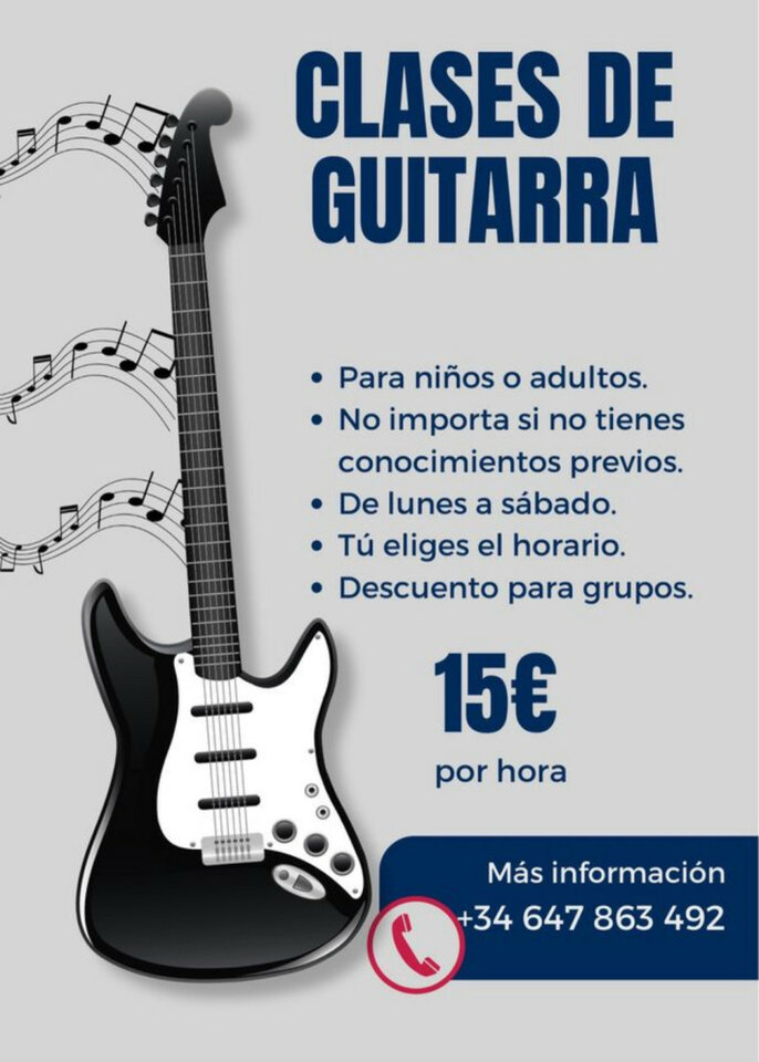 Se imparten clases de guitarra para todos los niveles y gustos