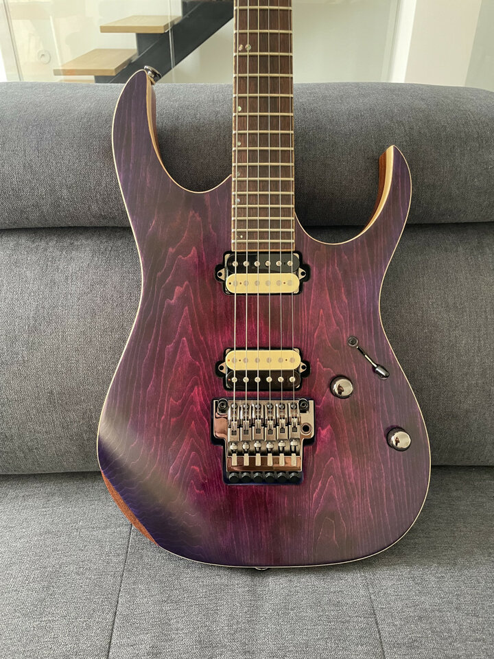 Guitarra por partes con mástil Ibanez RG 1880 J Custom, Purple Doom, 2000