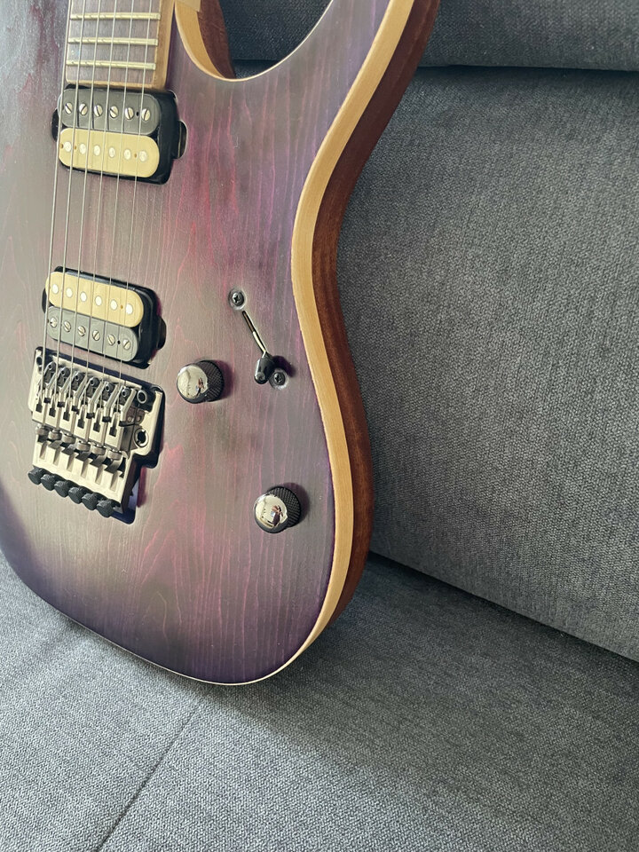 Guitarra por partes con mástil Ibanez RG 1880 J Custom, Purple Doom, 2000