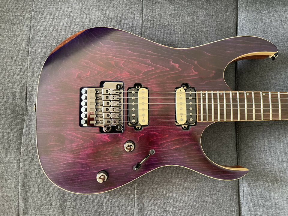 Guitarra por partes con mástil Ibanez RG 1880 J Custom, Purple Doom, 2000