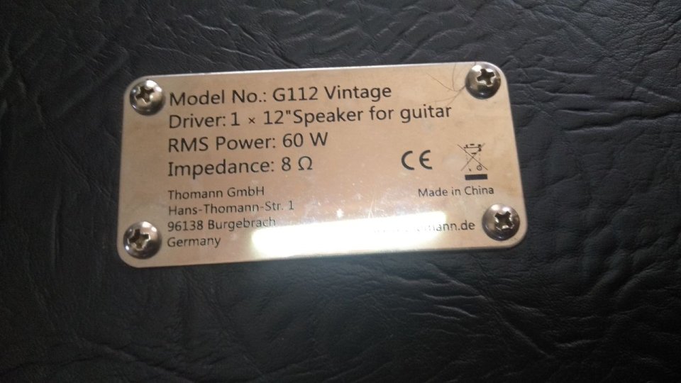Pantalla Altavoz Guitarra Harley Benton 112 + Jensen de segunda mano · Foto 5 de 9 · Valencia · 100 €