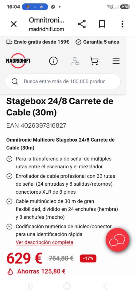 Mangurra escenario 30 metros, 24 envíos 8 retornos de segunda mano · Foto 4 de 4 · Lugo · 270 €