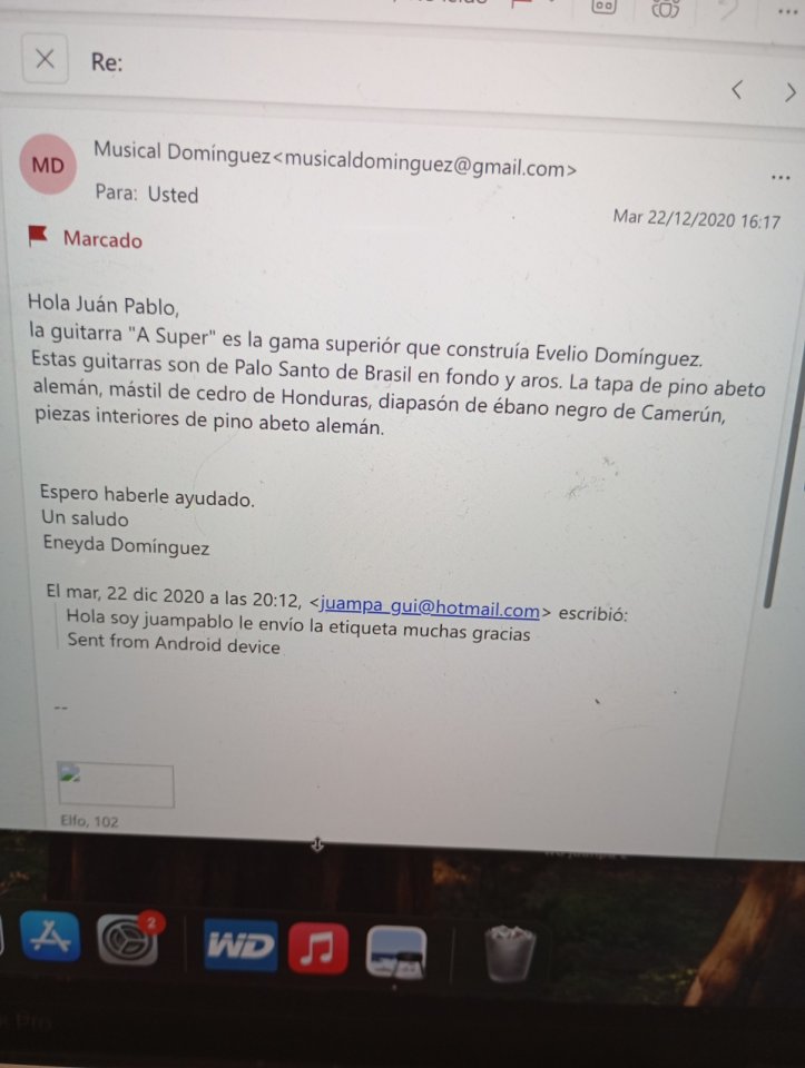 o vendo Evelio Dominguez guitarra clasica 1978 n805 "A Super" gama superior.