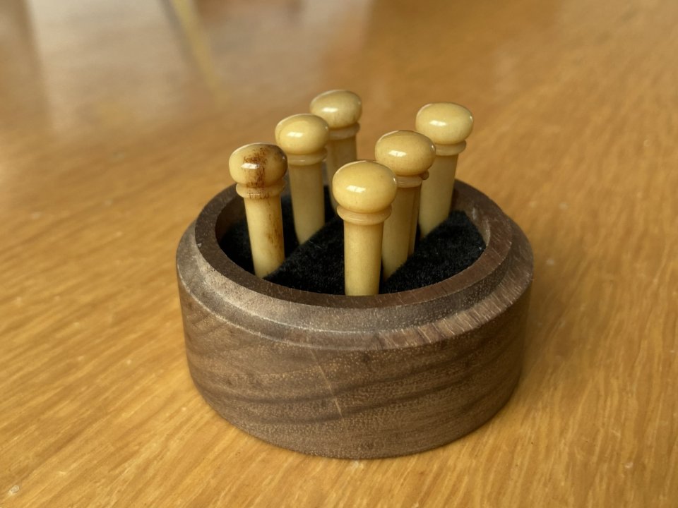 Pins de guitarra folk de hueso de camello envejecido de segunda mano · Foto 8 de 8 · Badajoz · 20 €