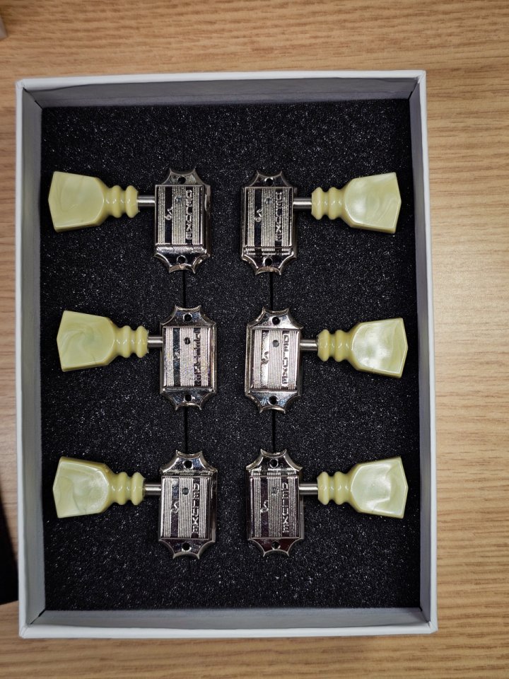 Clavijas para Les Paul Schaller G-Series Deluxe 3/3 DR- Double Ring, Nickel (NUEVAS SIN USAR) de segunda mano · Foto 2 de 7 · Zaragoza · 45 €