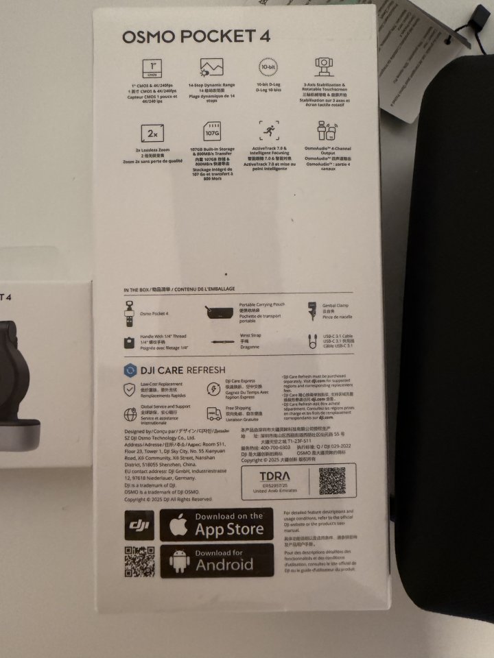 DJI Osmo Pocket 4 sin abrir nueva y garantía de segunda mano · Foto 2 de 5 · SC Tenerife · 345 €