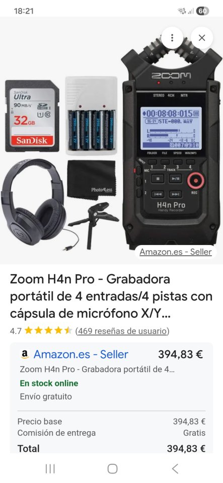 ZOOM H4n pro grabador multipistas