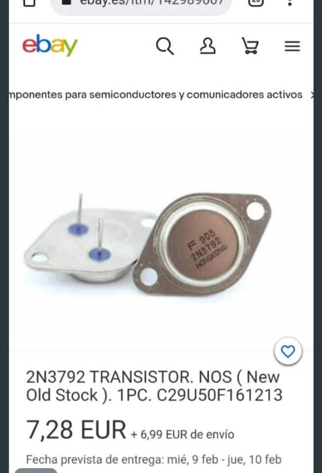 Transistor PECOR 2N3792 TO-3 NOS Vintage – 5 unidades de segunda mano · Foto 3 de 3 · Barcelona · 20 €