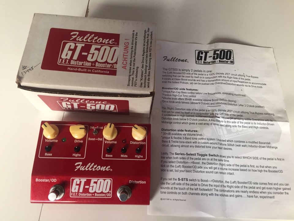 Pedal fulltone Gt-500 distorsion + booster