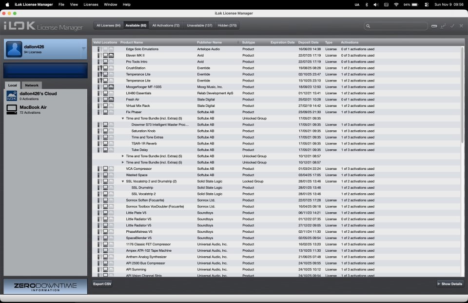 Cuenta de Ilok con Universal Audio y más
