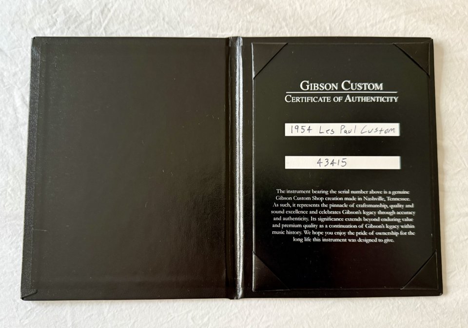 Gibson Les Paul Custom 1954 “Black Beauty” (Reissue de Custom Shop) VOS