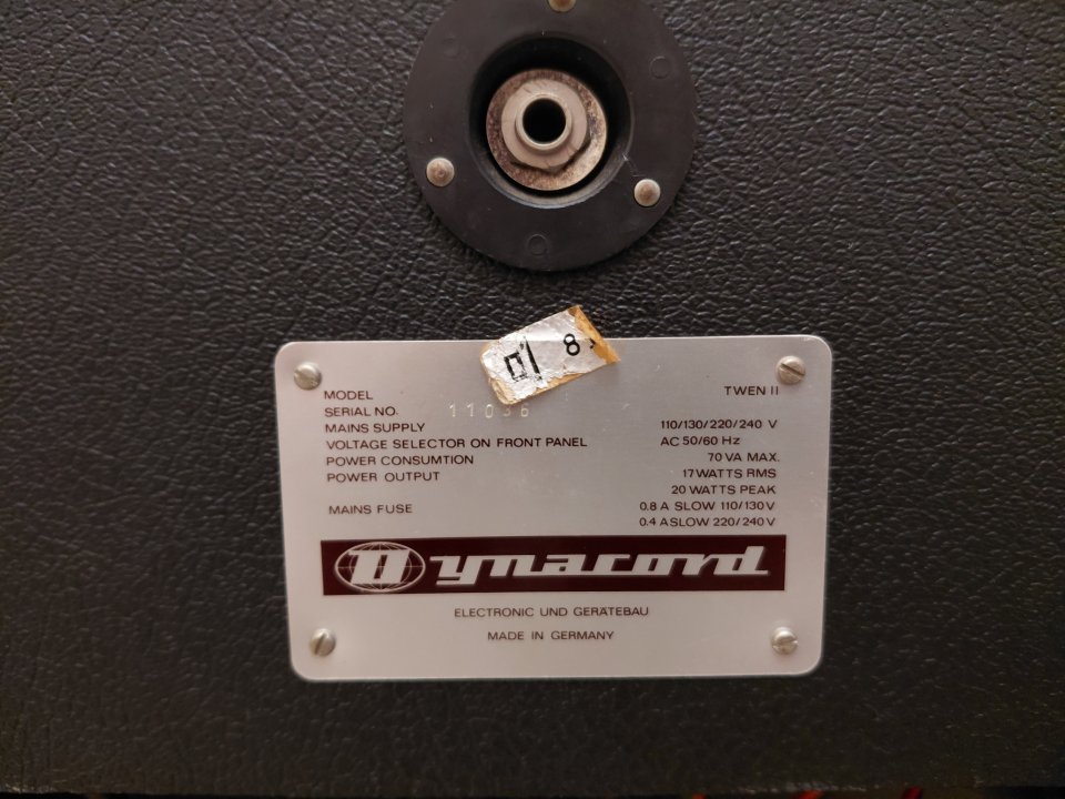 Dynacord twen II de 1974 - 17w. RESERVADO de segunda mano · Foto 8 de 9 · Córdoba · 450 €