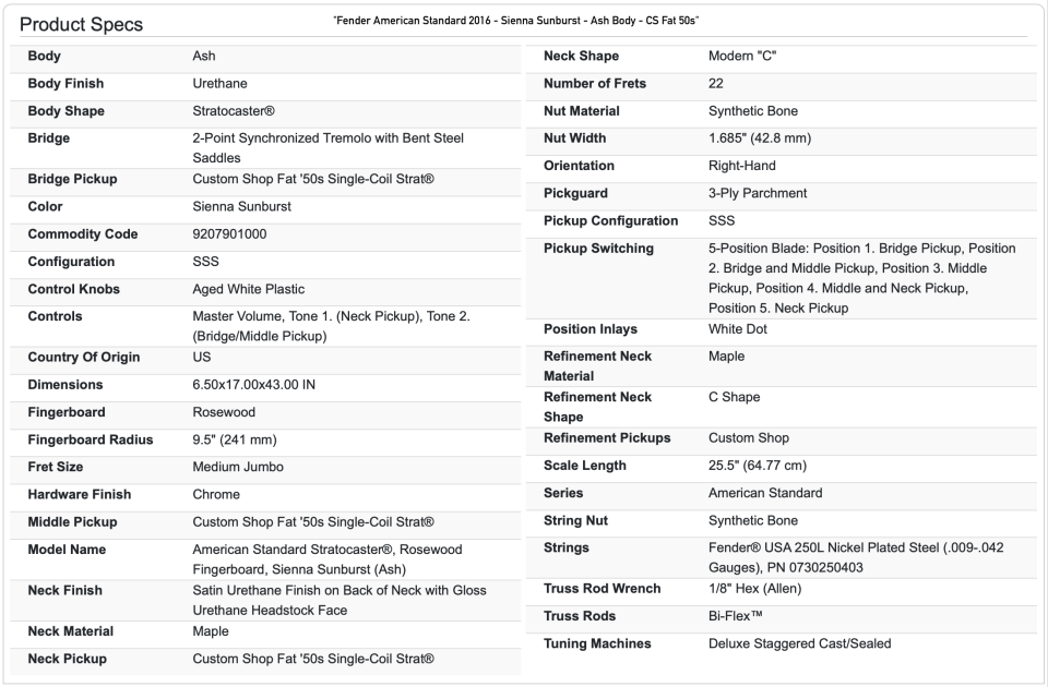Fender American Standard Stratocaster 2016 (cambio)