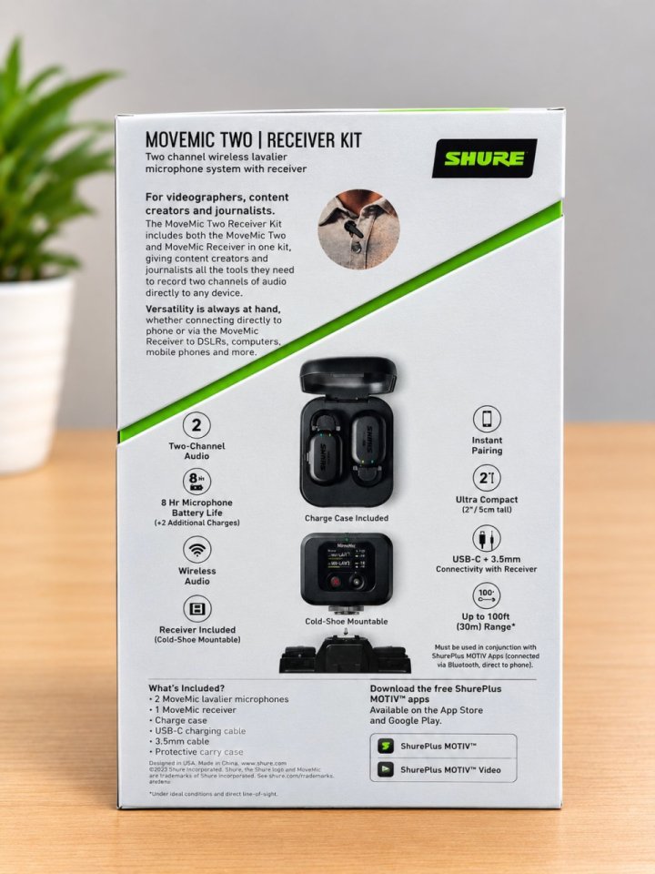 Micrófono Inalámbrico Shure MoveMic Two + receptor de segunda mano · Foto 2 de 3 · Barcelona · 350 €