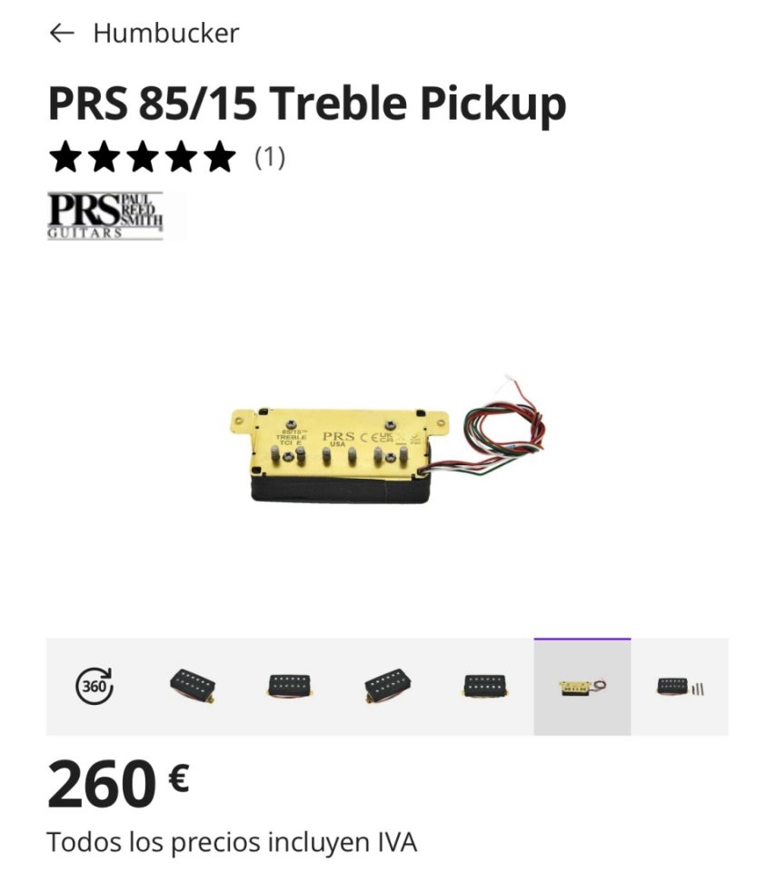 PRS 85/15 USA - pastillas pickups de segunda mano · Foto 4 de 4 · Girona · 290 €