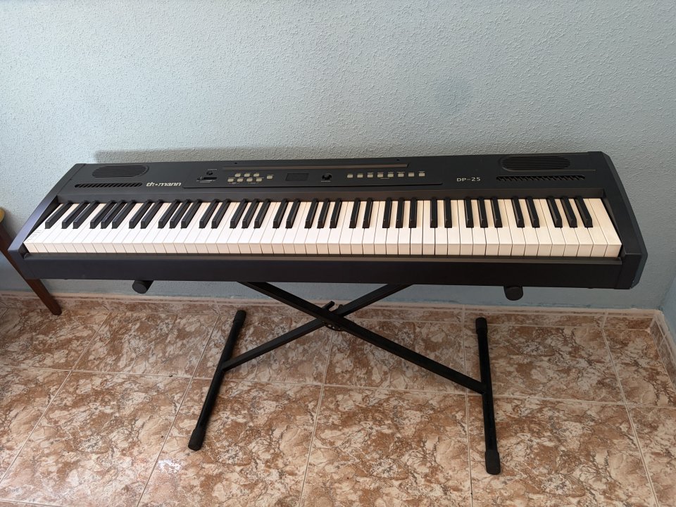 Piano digital contrapesado Thomann DP-25 (88 teclas) + Pie y Pedal de segunda mano · Foto 1 de 6 · Madrid · 230 €