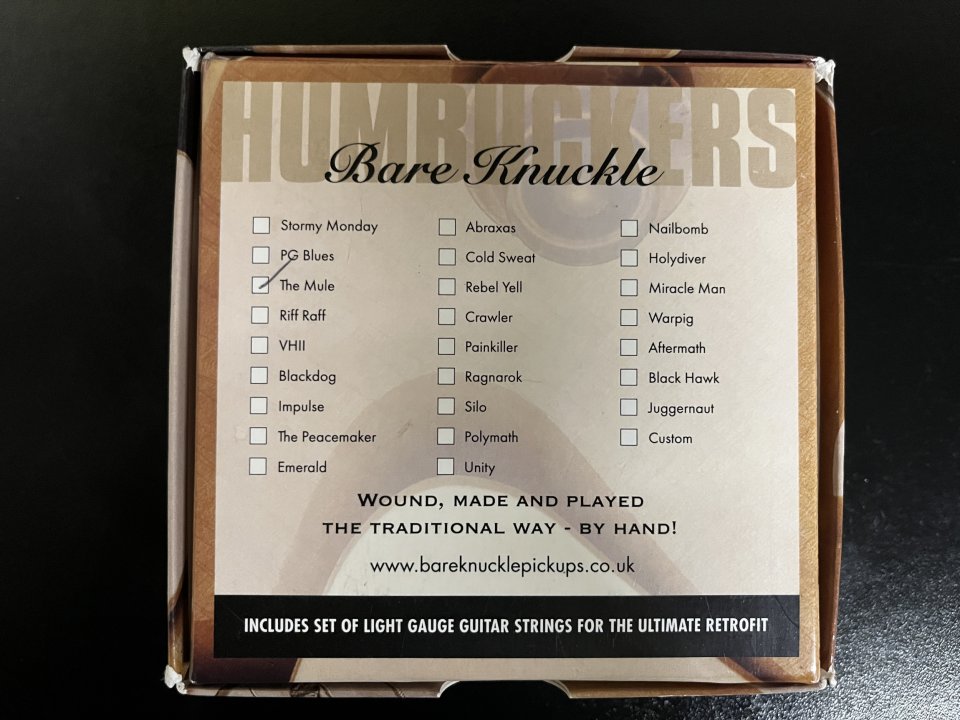 Humbucker Bare Knuckle The Mule PAF