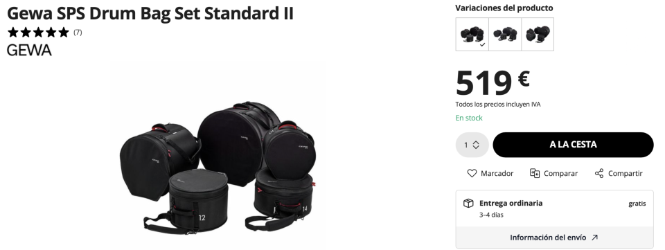 Batería Acústica Yamaha Absolute Maple Hybrid Solid Black CON FUNDAS