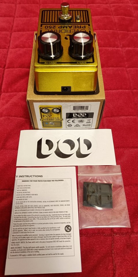 Pedal DOD overdrive preamp 250 dorado de segunda mano · Foto 8 de 8 · Zaragoza · 75 €