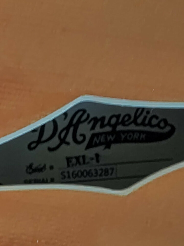 D’Angelico Excel EXL‑1 Amber para zurdo