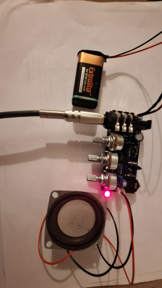 Diy mini amplificador guitarra