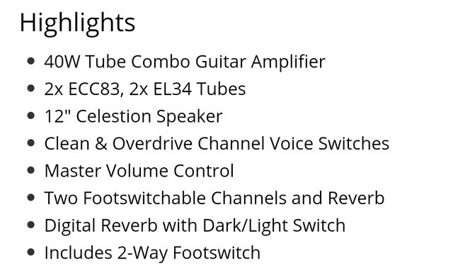 Blackstar HT Club 40.