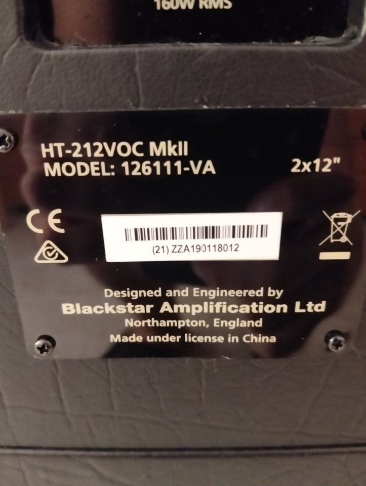 PANTALLA BLACKSTAR HT212VOC MKII 160w (300€) de segunda mano · Foto 2 de 2 · Barcelona · 300 €