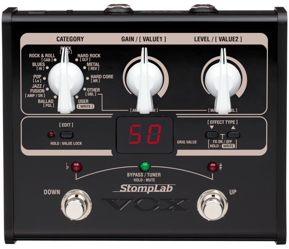 VOX STOMPLAB 1G Pedal multiefecto para GUITARRA (carcasa negra) de segunda mano · Madrid · 50 €