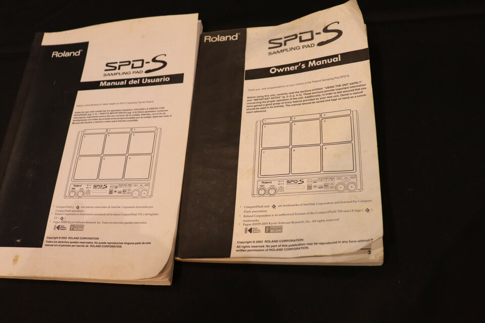 Roland SPD-S Manual en Castellano y otro en Inglés