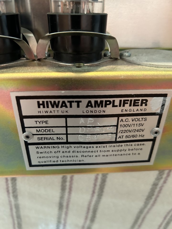 Hiwatt Custom 50 (DR504), Reino Unido, medio 80, Originales Partridge, Turret board (no PCB) de segunda mano · Foto 10 de 10 · Málaga · 2200 €