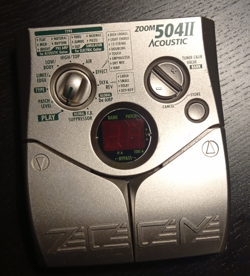 Pedal de efectos guitarra acústica