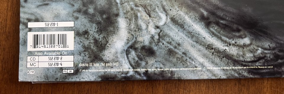 Danzig III: How the Gods Kil LP’s 1992 de segunda mano · Foto 5 de 5 · Alicante · 150 €