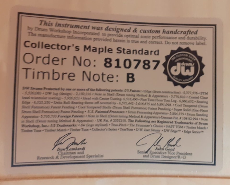 Bombo DW Collector´s Maple Standard. 20" Nuevo de segunda mano · Foto 5 de 5 · Girona · 249 €