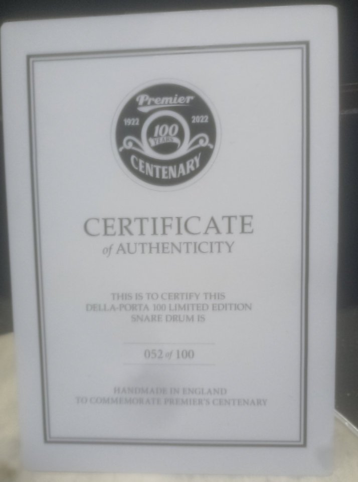 Caja de edición limitada Premier Della-Porta 100 14x5"