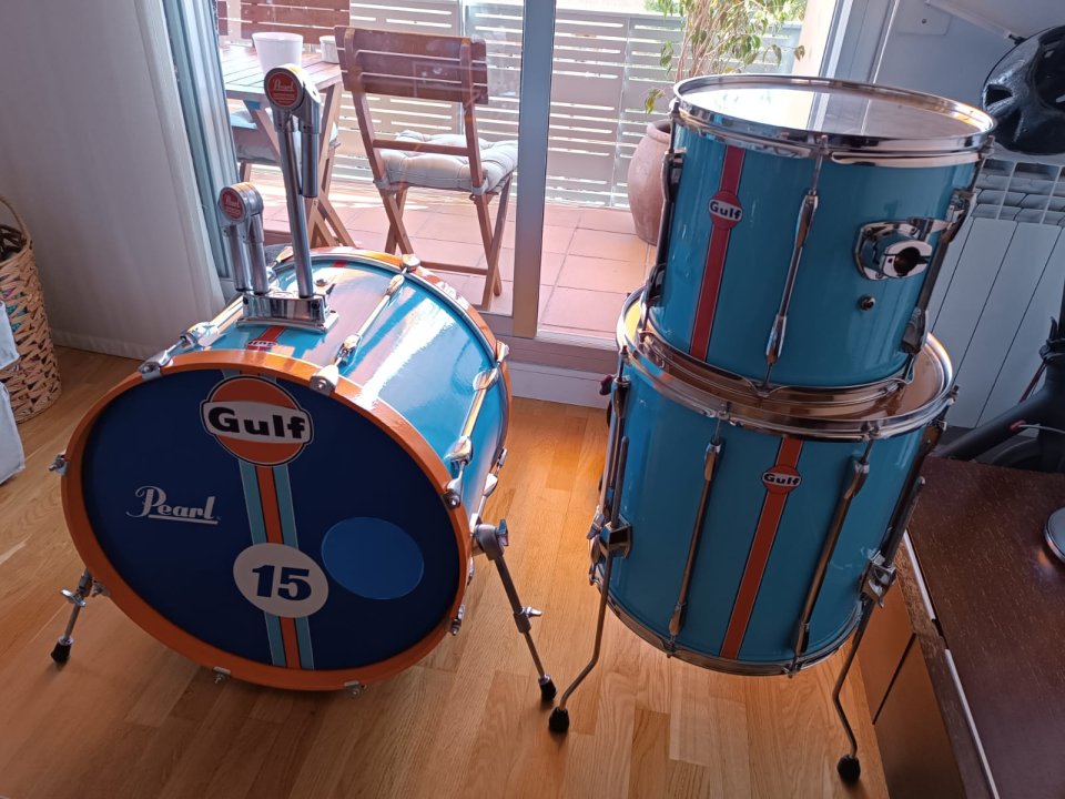 Bateria Pearl Export restaurada