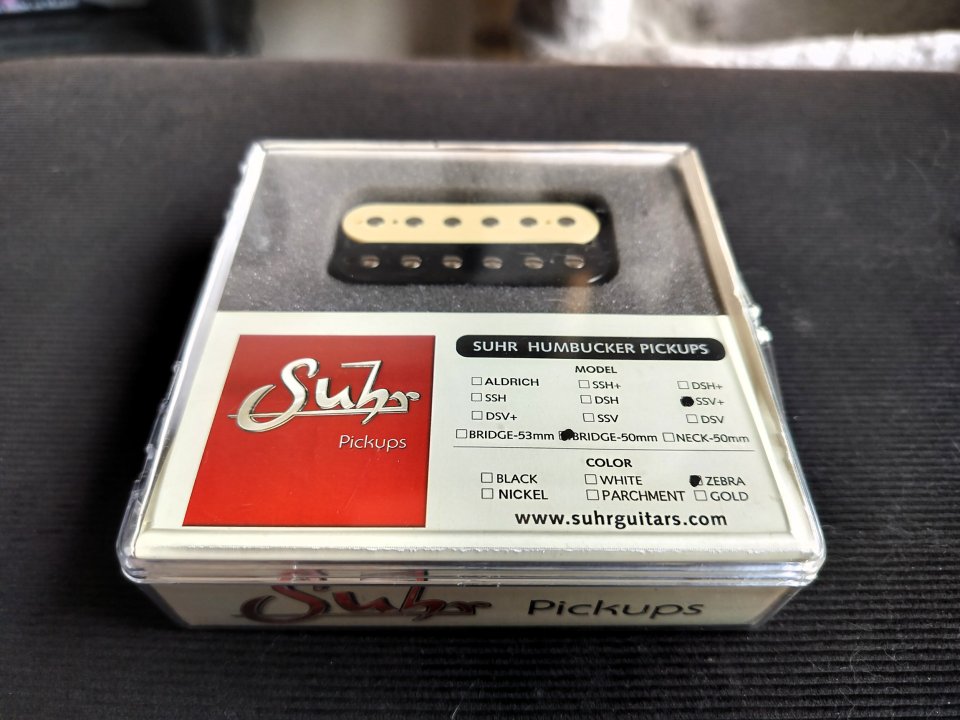 Pastilla Suhr SSV+ Zebra Bridge 4 hilos de segunda mano · Foto 3 de 3 · Valladolid · 110 €