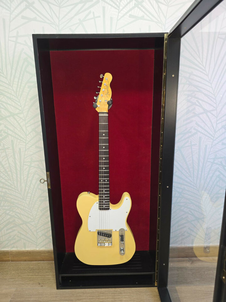 Vitrina para guitarra. Nueva.