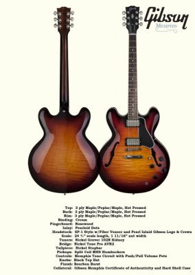 Gibson Memphis ES-335 Dot Limited Run Bourbon Burst (2014) de segunda mano · Foto 3 de 3 · Jaén · 3250 €
