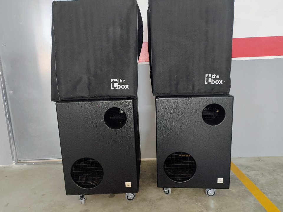 Pareja De Subwoofer Activos The Box Ta18 de 1000w